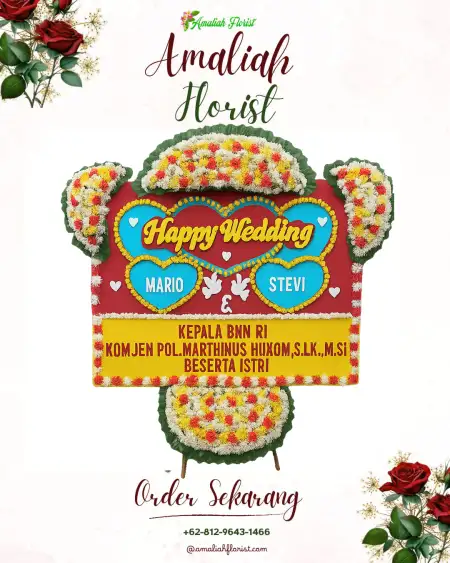 Papan Bunga Pernikahan Puhsarang